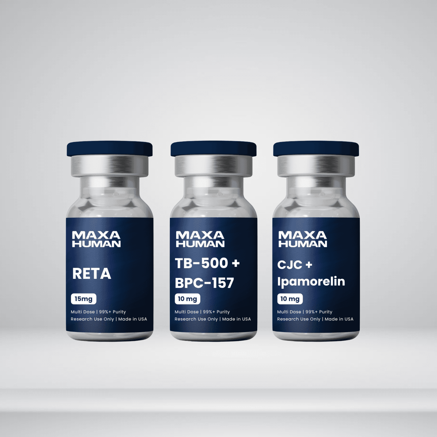 Muscle-Build & Fat-Loss Stack (Ret 15mg + Cjc 5mg/Ipa 5mg + Bpc-157 10mg/Tb500 10mg)