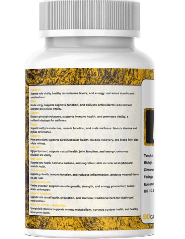 MAXA TEST – Advanced Natural TRT Testosterone Complex (90 Capsules)